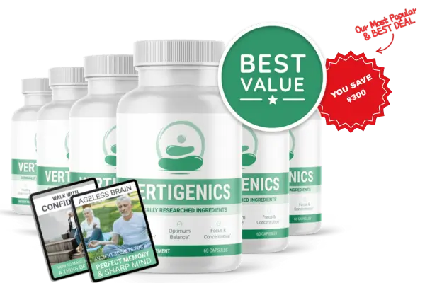 Vertigenics Buy 6 Bottle Bundle with Bonus eBooks