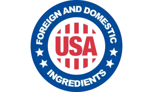 USA Foreign and Domestic Ingredients Badge - Vertigenics